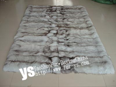 fox fur blanket